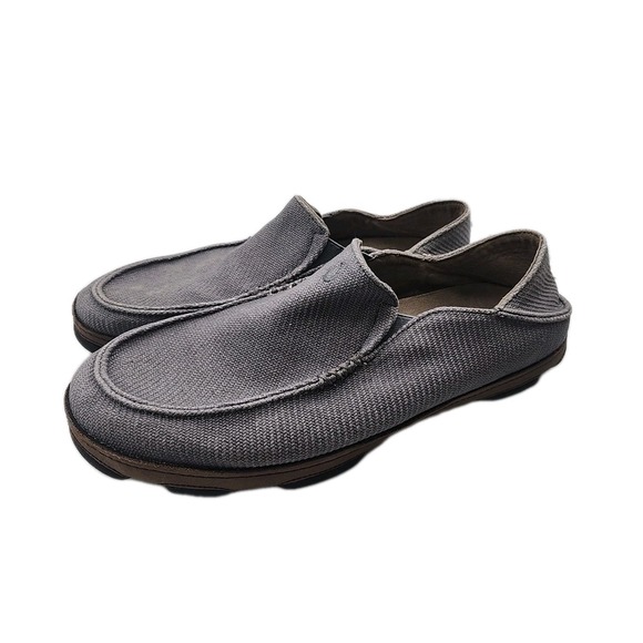 OluKai Other - OluKai Mens Moloa Kapa Size 11.5 Slip On Shoes Gray